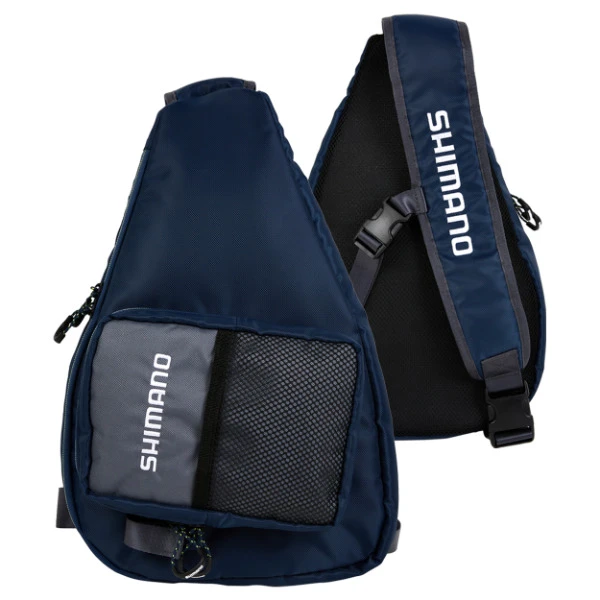 Tackle Bags Shimano Sling Bag Navy / Grey / Lime LUGB-19 3 Tackle Bags Shimano Sling Bag Navy / Grey / Lime LUGB-19