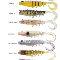 Soft Plastics Shimano Squidgies PRAWN WRIGGLER TAIL 95mm Fishing Lures